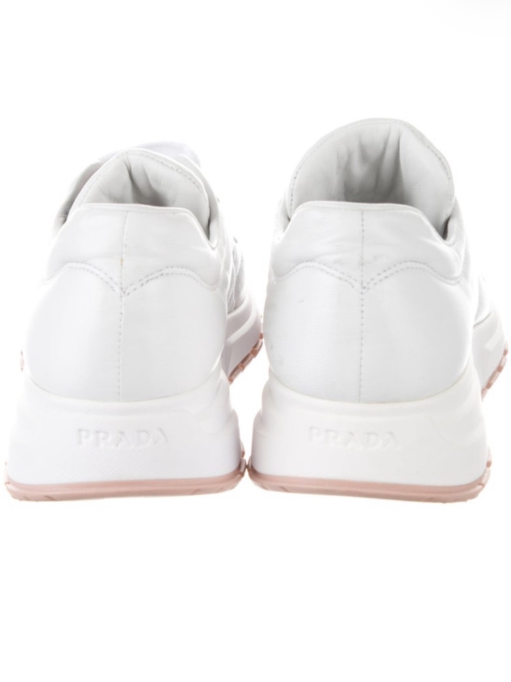 PRADA Leather PRAX Sneakers -White - US 7 EU 37 - Picture 5 of 6